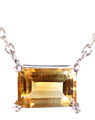 四角いシトリンペンダント